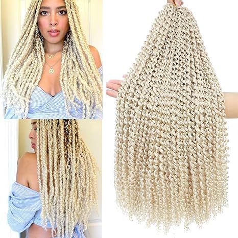 European And American Water Ripple Crochet Wig Braid Crochet Double Strand