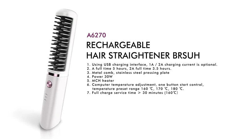 Rechargeable Heat Hair Straightener