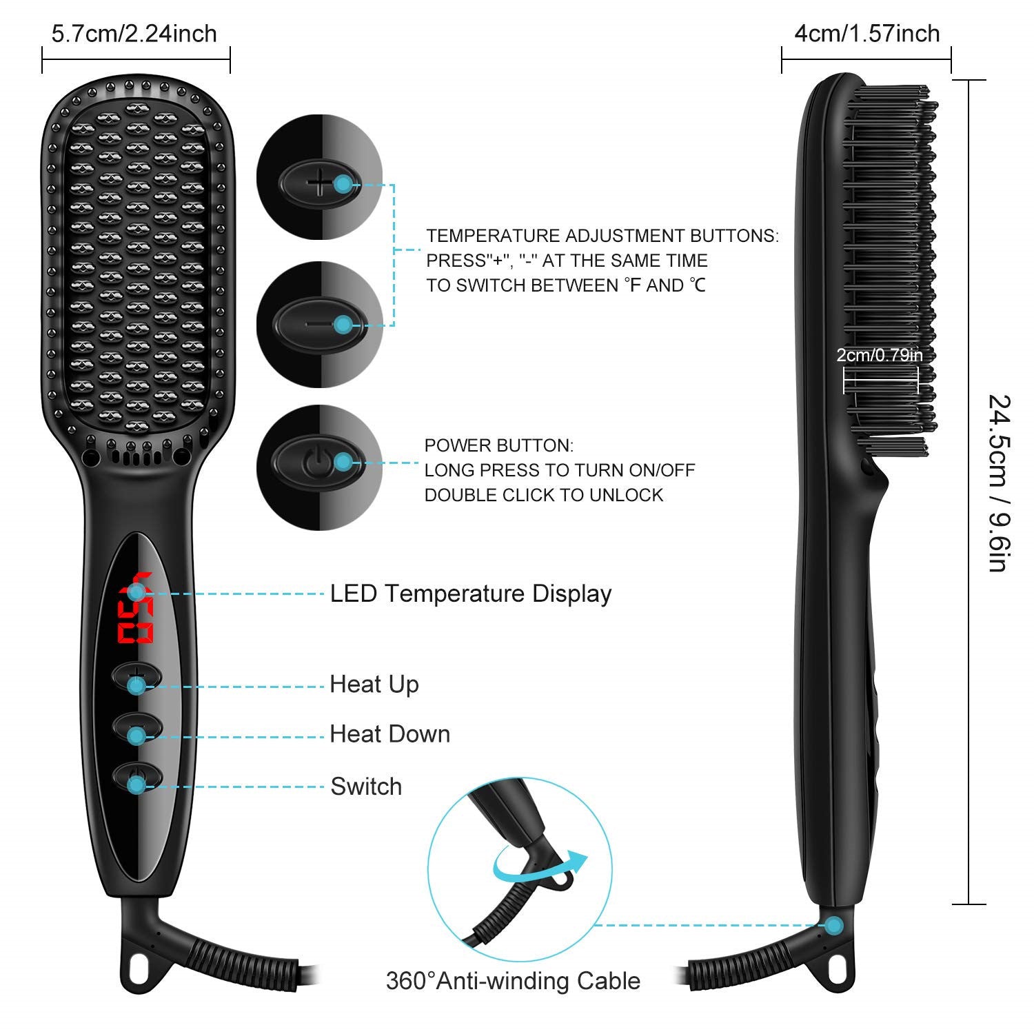 Hair Straightener Styling Comb