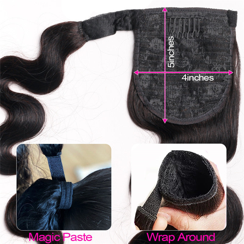 Wig Jurchen Human Hair Ponytail