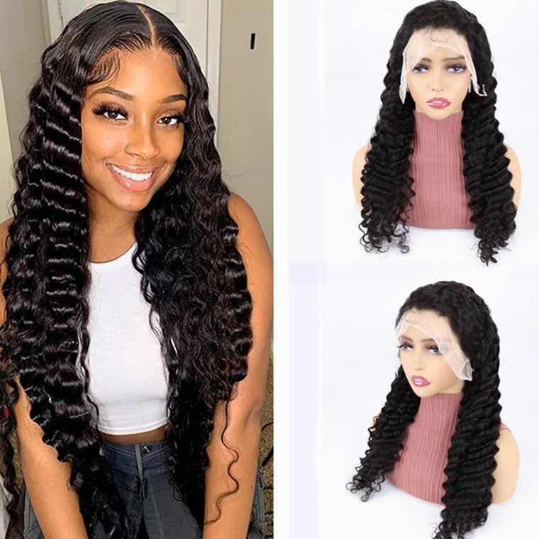 Deep Wave Lace Frontal Wig Human Hair
