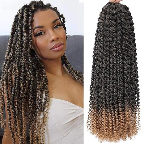 European And American Water Ripple Crochet Wig Braid Crochet Double Strand