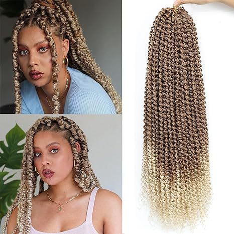 European And American Water Ripple Crochet Wig Braid Crochet Double Strand