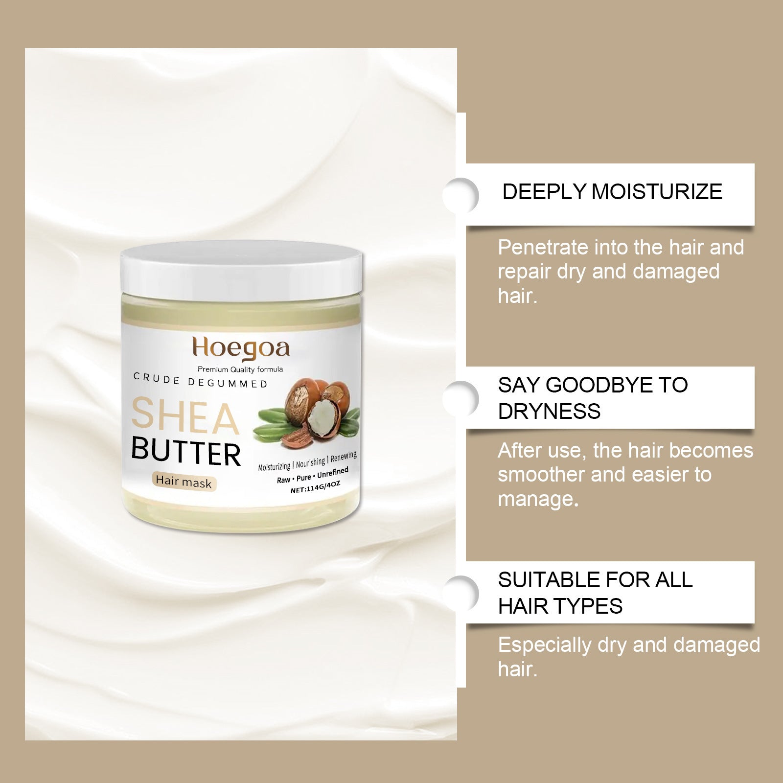Shea Butter Moisturizing Hair cream For Dryness