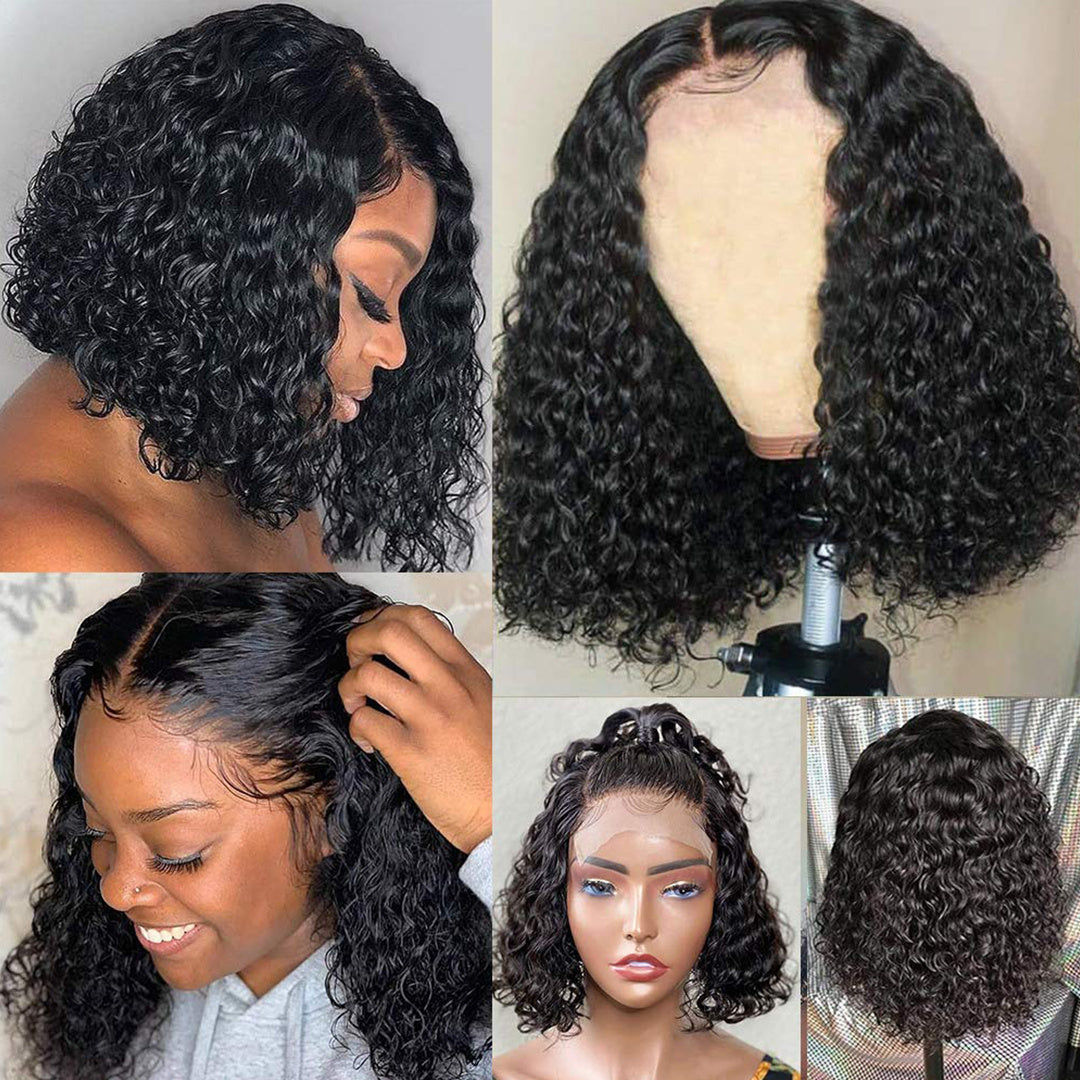Short Jerry Curly Human Hair Wigs