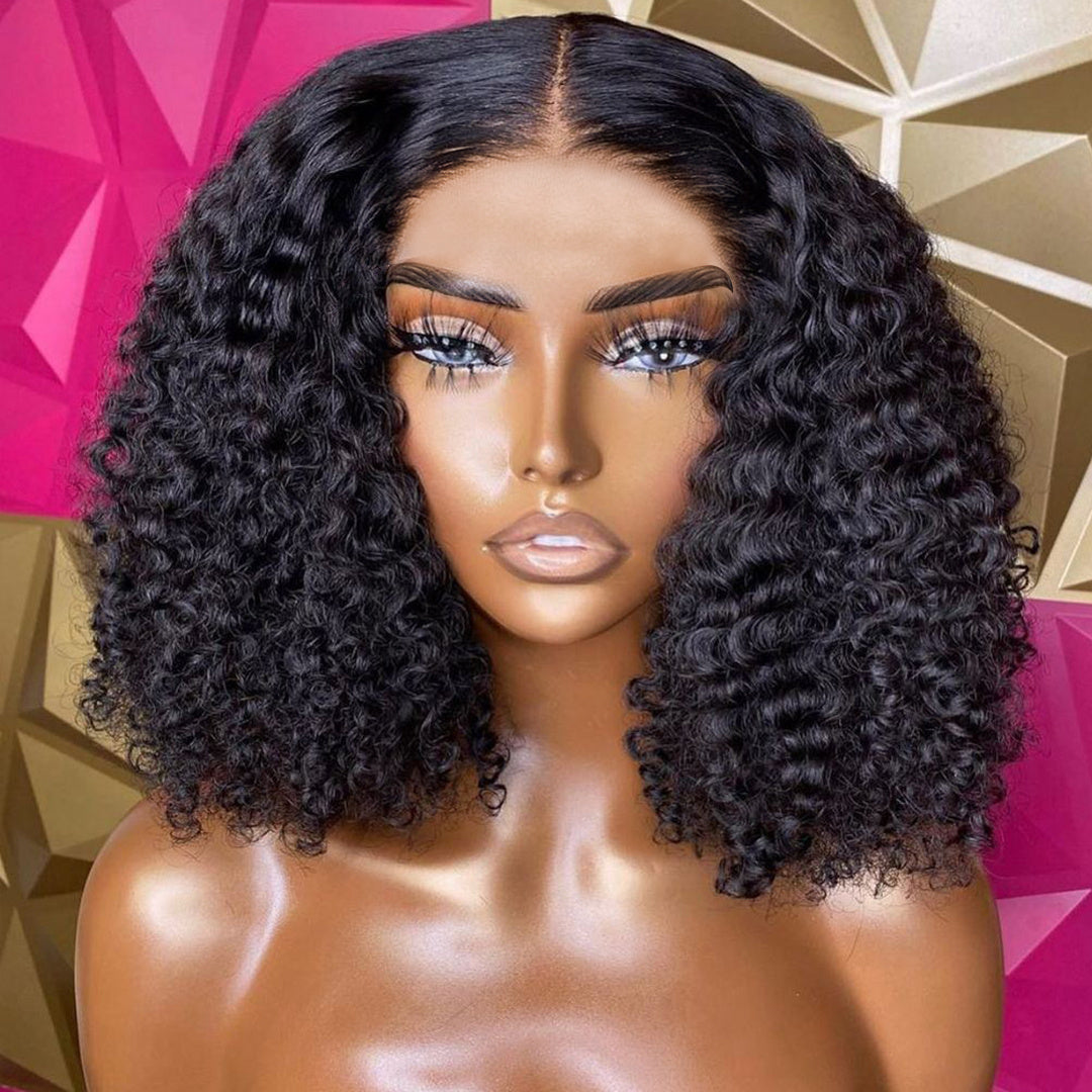 Short Jerry Curly Human Hair Wigs