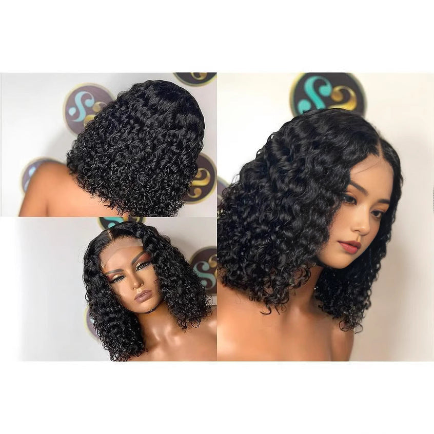 Human Hair Double Suction Water Wave wig