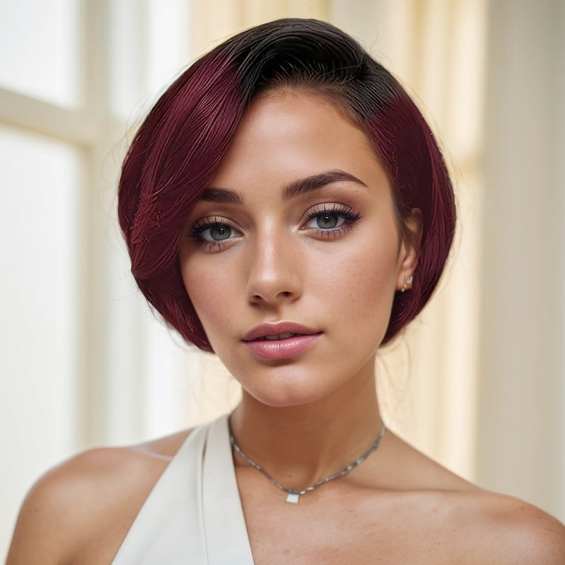 Transparent Lace wig short hair