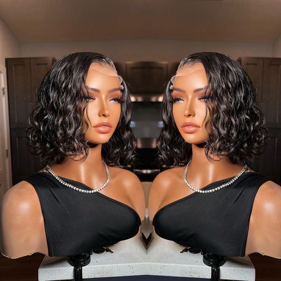 Human Hair Double Suction Water Wave wig