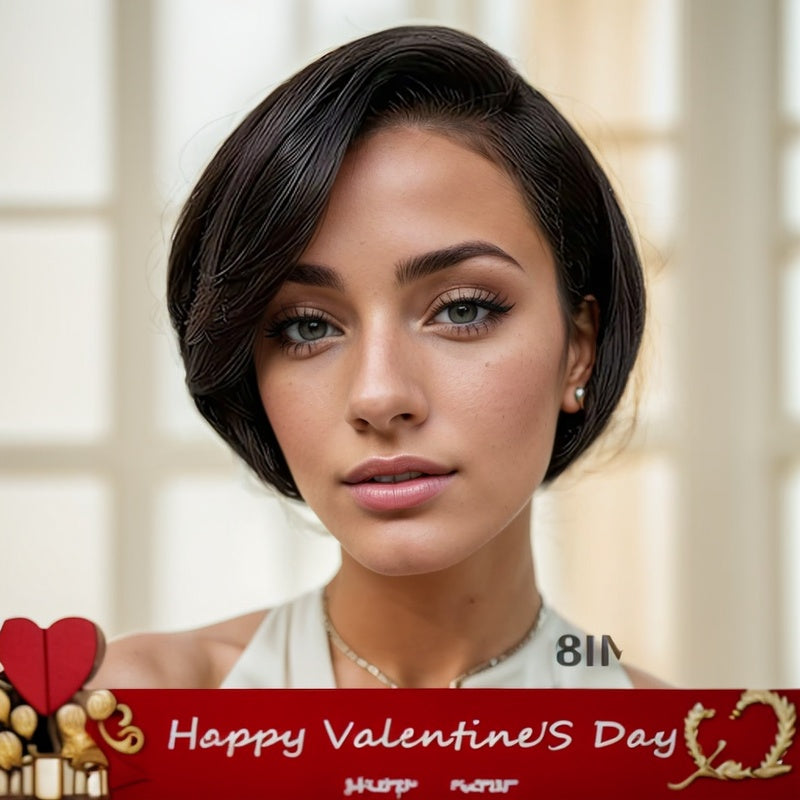 Transparent Lace wig short hair